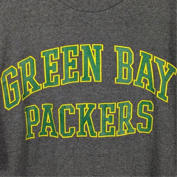 Green Bay Packers NFL Team Apparel T-Shirt Men’s Large Gray Cotton Football Tee - Picture 4 of 4